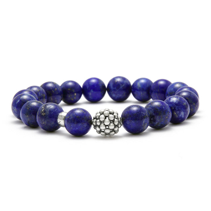 Lagos Maya Lapis Silver Station Bead Bracelet - 05-80967-L