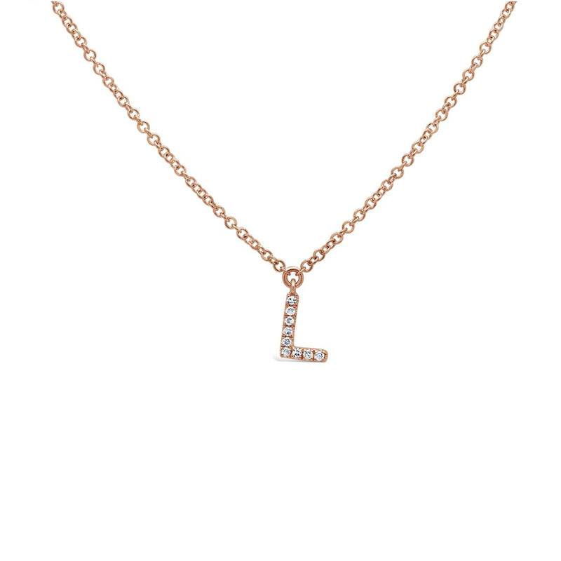 14k Gold 0.04ctw Diamond Initial Necklace- SC55007904