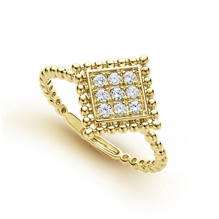 Lagos Covet Large 18K Gold Diamond Ring - 02-10281-DD7