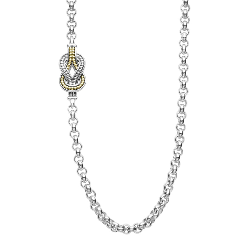 Lagos Newport Four Station Two Tone Knot Necklace- 04-81174-34