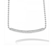 A diamond station surrounded by smooth sterling silver on a Caviar beaded strand. Necklace adjusts from 16 to 18 inches for added versatility. LAGOS diamonds are the highest quality natural stones.- Sterling Silver- 0.6 Carat- Signature Lobster Clasp- 16 to 18 Inch 2.5mm Ball Chain- STYLE #: 04-81042-DDML