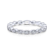 14k White Gold Diamond Ladies Ring