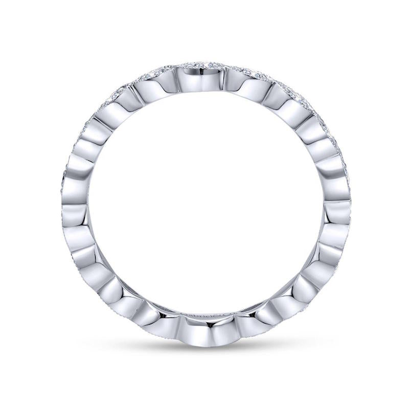 Gabriel & Co 14k White Gold Marquise Shape Stackable Diamond Ring- LR4794W45JJ
