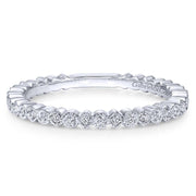 14k White Gold Diamond Ladies Ring