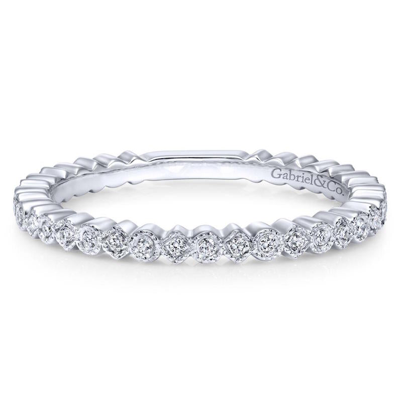 14k White Gold Diamond Ladies Ring
