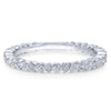 14k White Gold Diamond Ladies Ring