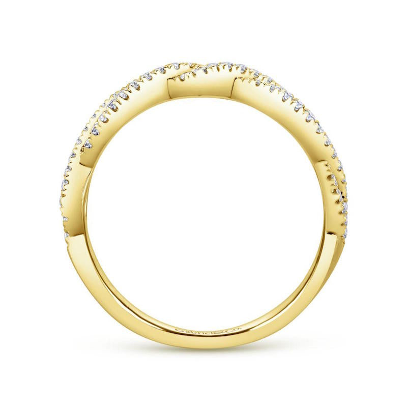 Gabriel & Co 14k Yellow Gold Stackable Diamond Ring- LR51168Y45JJ