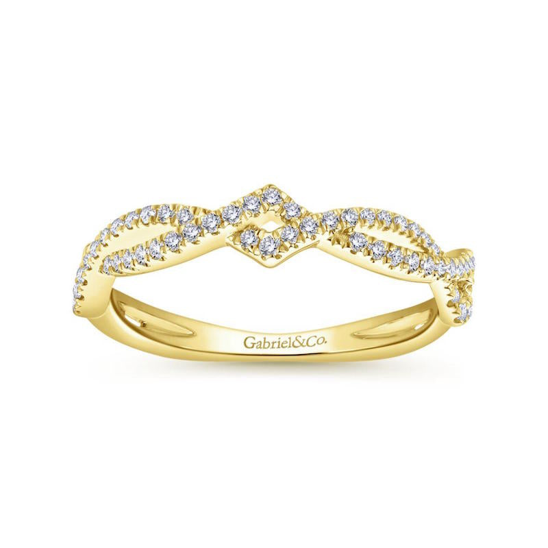Gabriel & Co 14k Yellow Gold Stackable Diamond Ring- LR51168Y45JJ