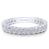Gabriel & Co 14k White Gold Round Bezel Stackable Diamond Band