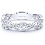 14k White Gold Diamond Ladies Ring