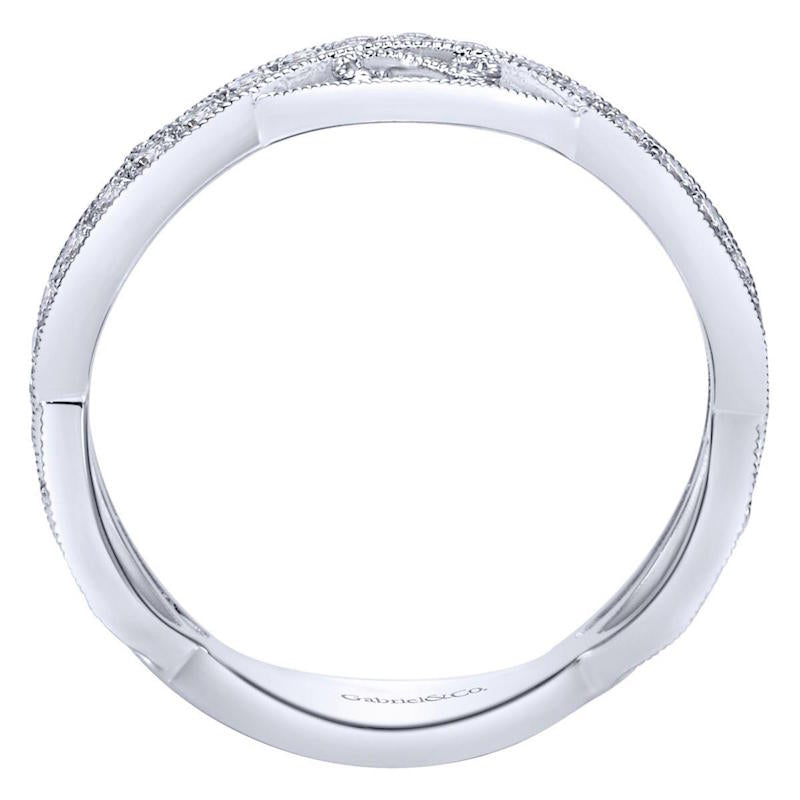 Gabriel & Co 14k White Gold Stackable Diamond Ring- LR6317W45JJ