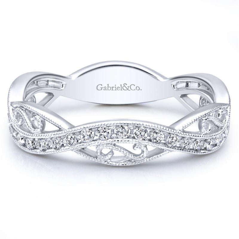 14k White Gold Diamond Ladies Ring