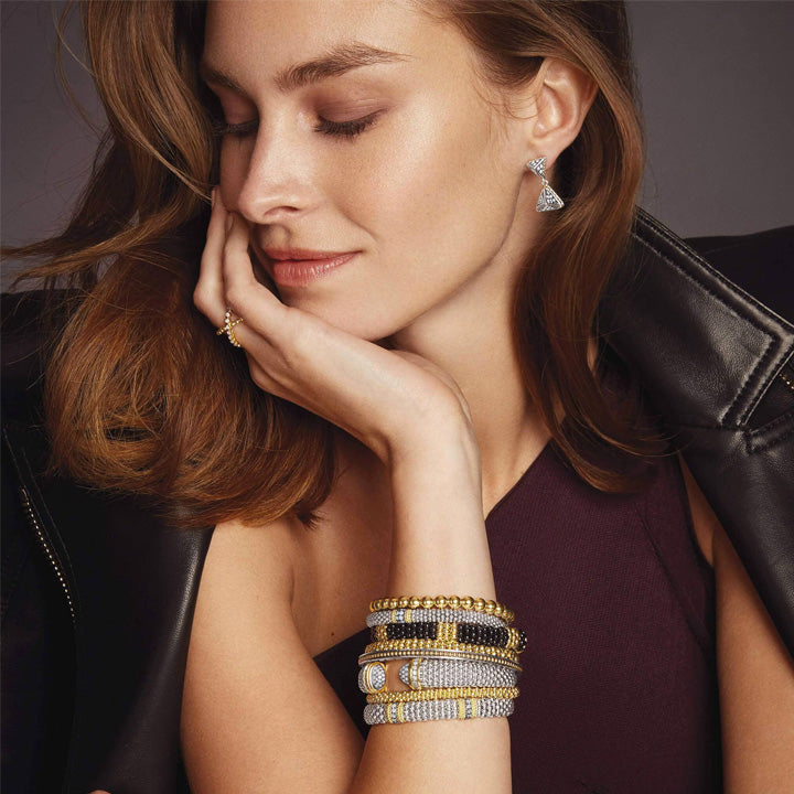 Lagos Caviar Lux 6mm Single Station Diamond Caviar Bracelet - 05-81265-DDS