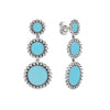 Light blue ceramic drop earrings surrounded by sterling silver Caviar beading. Finished with a 14K gold post backing.- Sterling Silver- 14K Gold Post- Dimensions 52mm x 22mm- STYLE #: 01-81893-CT