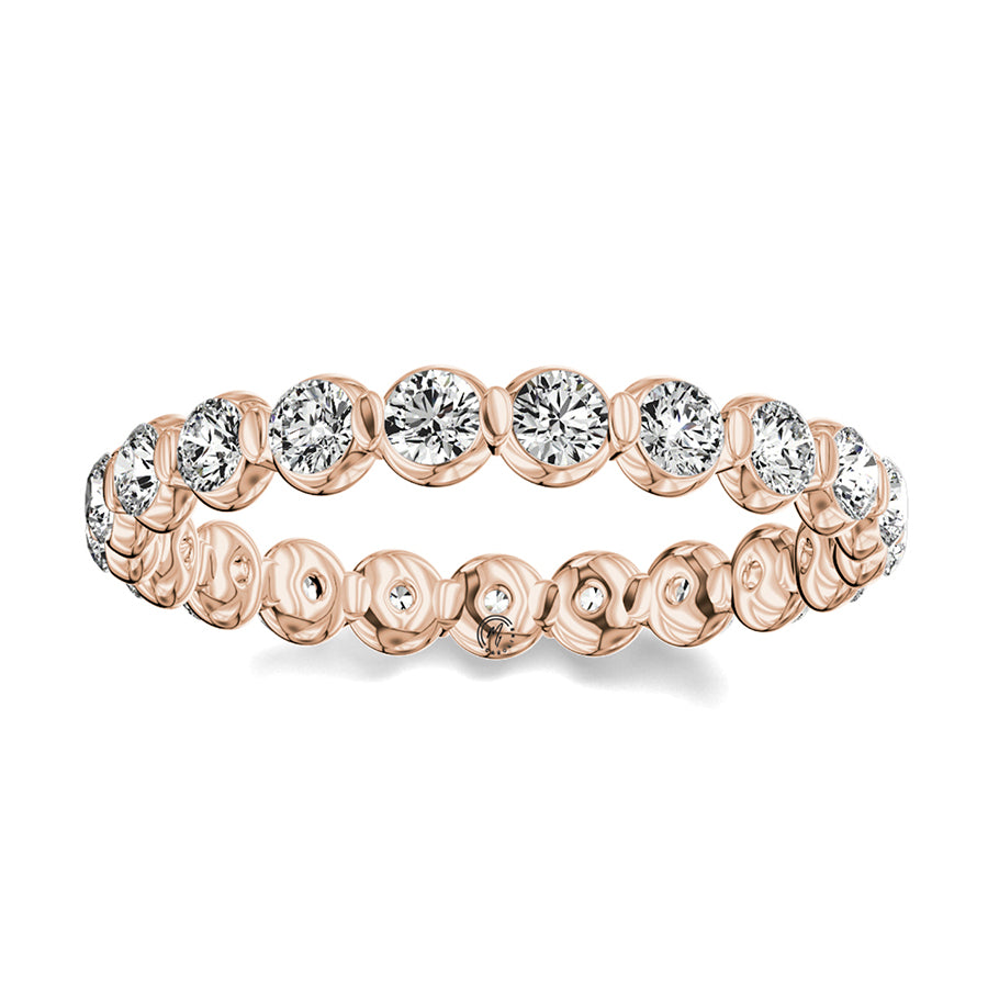 My Caroline Rose Gold 1.00ctw Round Brilliant Eternity Wedding Band- VC1042-RD-0045-RG