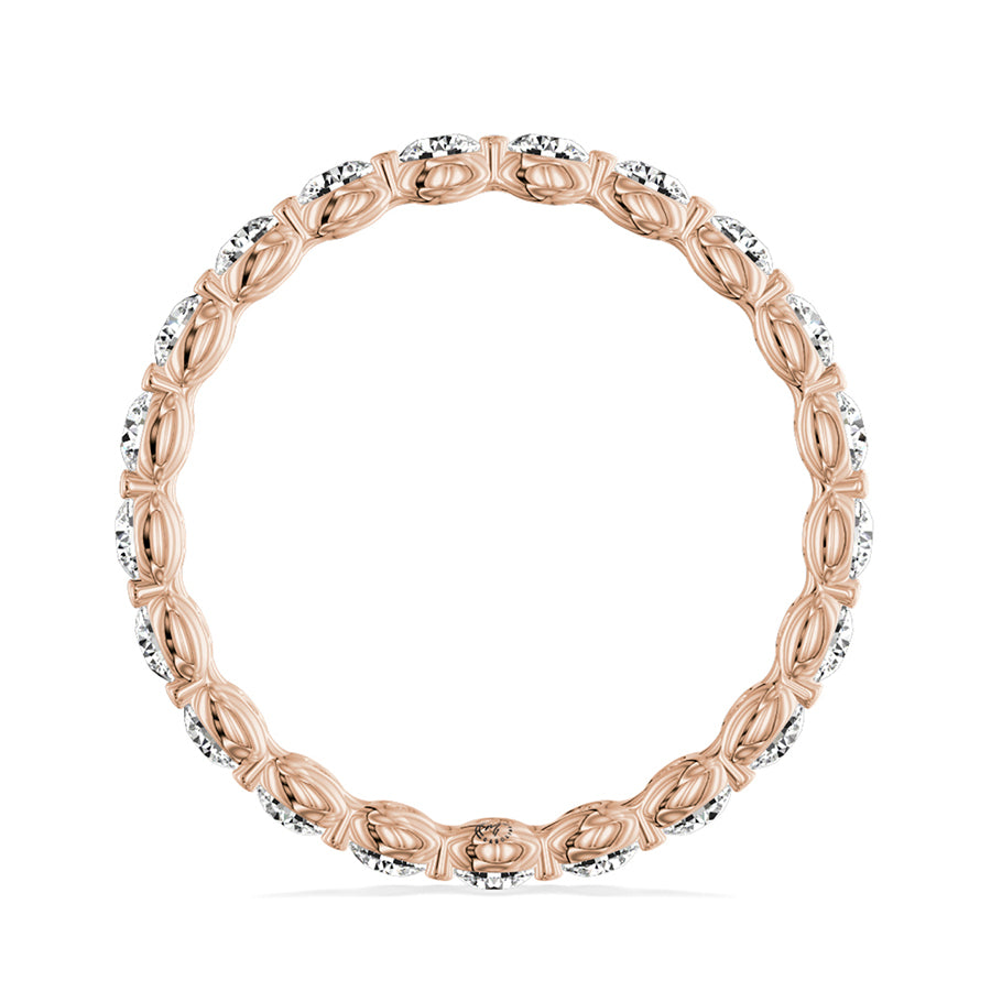 My Caroline Rose Gold 1.00ctw Round Brilliant Eternity Wedding Band- VC1042-RD-0045-RG