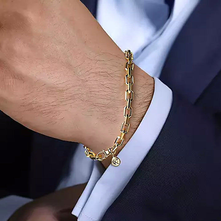 Gabriel & Co Men's 14K Yellow Gold Chain Bracelet - TBM4516Y4JJJ
