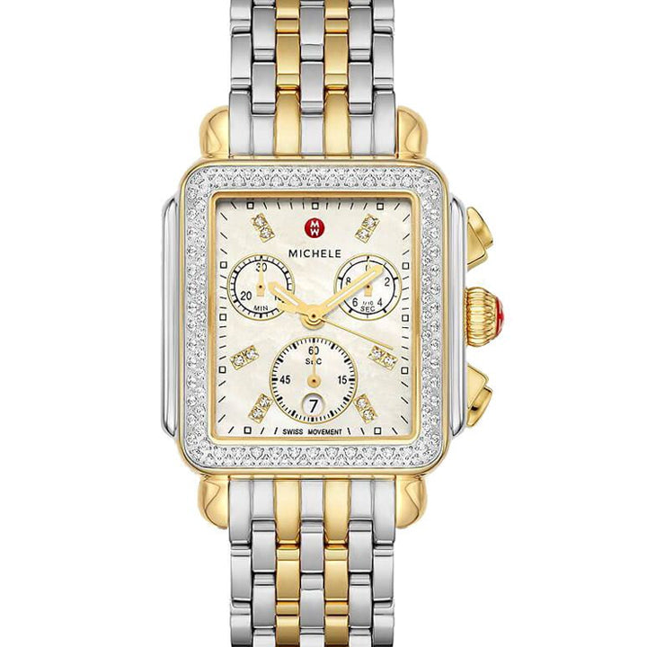 Michele Deco Two-Tone 18k Gold Diamond Watch - MWW06A000776
