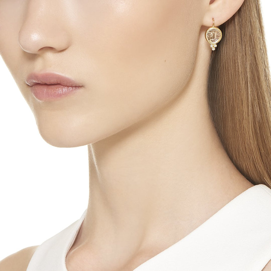Temple St. Clair 18K Moonface Earrings- E71852-CRFC10HB