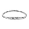 A stunning 18K White Gold bracelet with three moveable 0.19ctw Diamond stations!