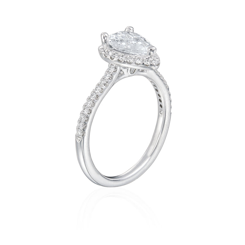 Moyer Collection 14K White Gold 0.35ct Diamond Pear Shape Engagement Ring