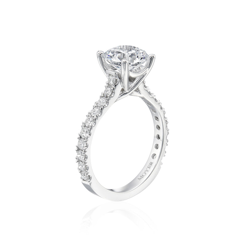 Moyer Collection 14KW 0.40ctw Diamond Engagement Ring Semi-Mounting- 364540