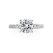 SPECIAL OFFER! SPECIAL OFFER! When you purchase a 1.50ct round brilliant center diamond to fit this mounting, it will be 50% off its original price! Special price is reflected below. 