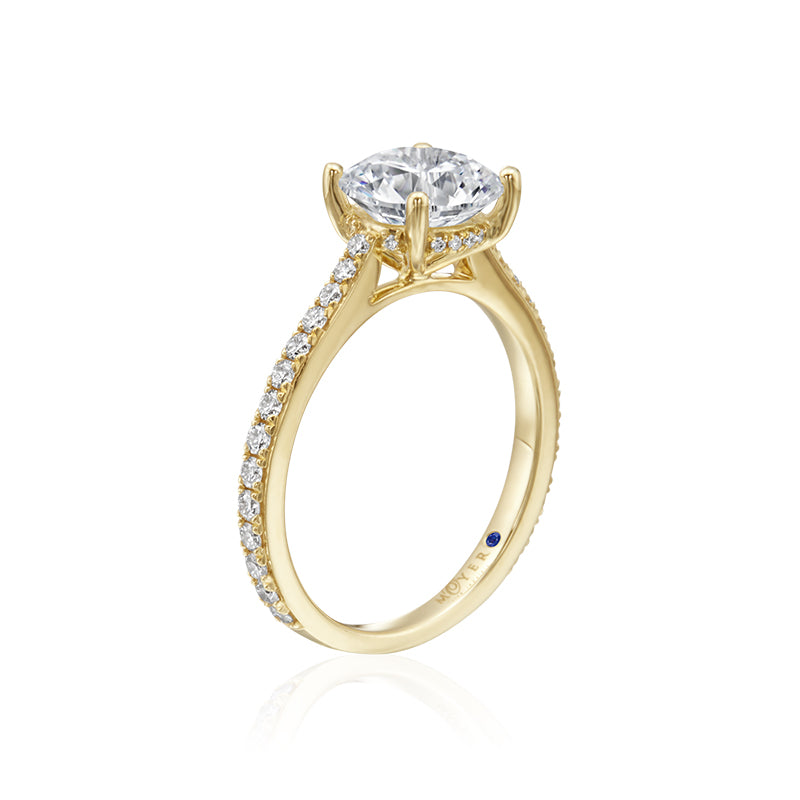 Moyer Collection 18K Yellow Gold Round Diamond Engagement Ring- 364615