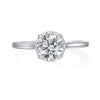 Jack Kelege makes the most beautiful halo engagement rings that have gorgeous hidden details for the wearer to enjoy. From the side profile, the wearer gets an even better glimpse of the hidden diamond bezel halo . On the shank of the mounting are beautiful etched carvings and intricate milgrain detail.  Center diamond is not included in the price shown. 