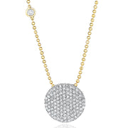 Gold and diamond Infinity necklace (0.58 tcw) with a bezel-set diamond (0.12 cts). The defining interpretation of gold and diamonds, in classically chic Phillips House style for everyday.