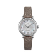 Those who wear a Freedom 60 watch on their wrist can feel the vibes of the 60s. Our inspiration from the new positive attitude towards travel, exploring, and the experience of individual freedom, all combined with our love for attention to detail, have led us to this design classic. The characteristics of this collection are the incredibly beautiful design elements -- starting with the vintage straps with the unique NORQAIN stitches, followed by the box type glass with its origin in the 60s and 