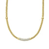 A diamond station surrounded by 18K gold Caviar beading forms this signature necklace. Finished with a signature lobster clasp. LAGOS diamonds are the highest quality natural stones.18K Gold0.41 CaratSignature Lobster ClaspRope Width 3mmStyle #: 04-10471-DD16