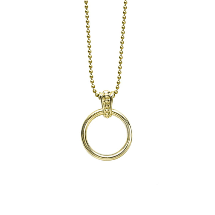 Lagos Meridian 18K Gold Circle Pendant Necklace - 07-10228-ML