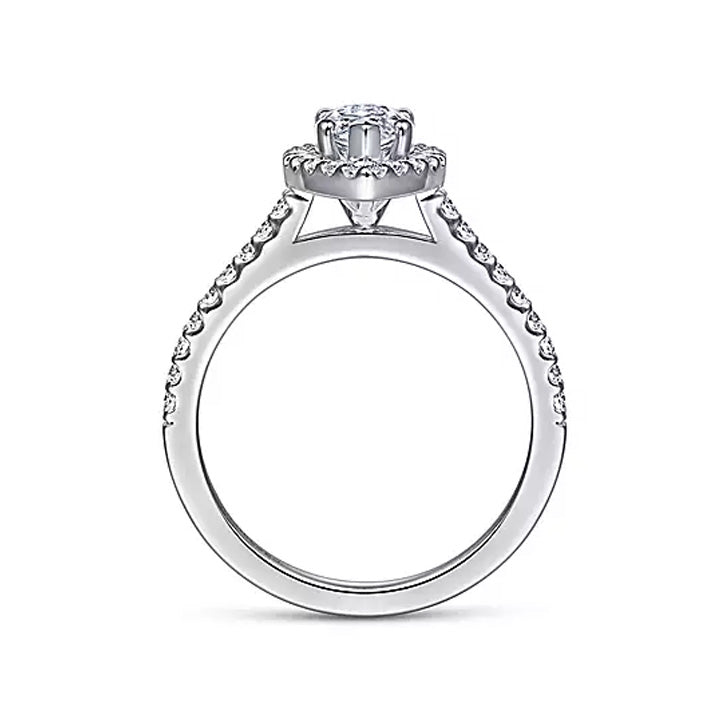 Gabriel & Co 14k Gold Marquise Halo Diamond Engagement Ring - ER6419M4W44JJ