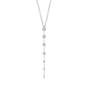 This incredible diamond necklace features 1.52ctw of Round Brilliant Diamonds in a fashionable bar pendant setting. Each of the round brilliant diamonds are F-G in color, VS-SI in clarity. 