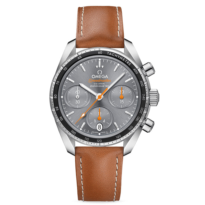 Omega Speedmaster 38 Co-Axial Chronometer Chronograph Steel on Leather Strap - 324.32.38.50.06.001