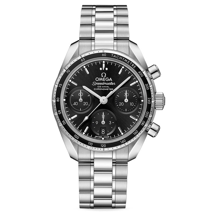 Omega Speedmaster 38 Co-Axial Chronometer Chronograph Steel on Steel - 324.30.38.50.01.001