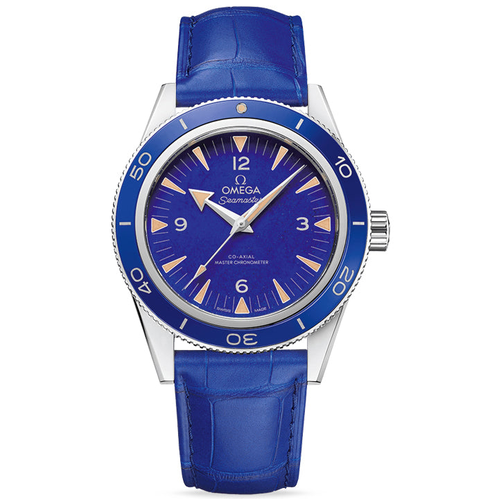 Omega Seamaster 300 Co-Axial Master Chronometer Platinum on Leather Strap - 234.93.41.21.99.002
