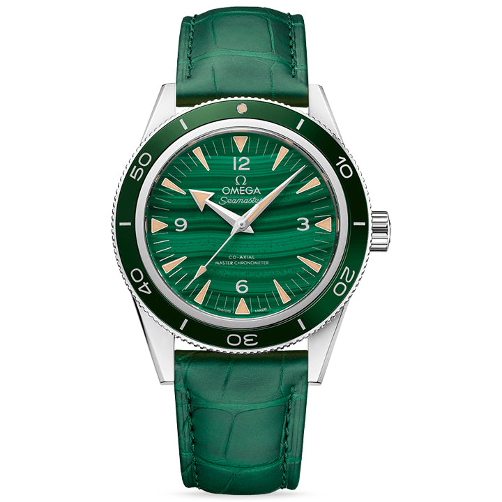 Omega Seamaster 300 Co-Axial Master Chronometer Platinum on Leather Strap - 234.93.41.21.99.001