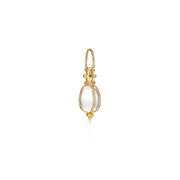 One of our original amulets, this piece finds elegance in its tailored simplicity. Here, delicate golden bands cradle a finely polished rock crystal. The 18K Original Rock Crystal Amulet is available in multiple sizes and can be paired with any of our chains or leather cords for a look that is purely you.One of Temple St. Clairs best sellers!18K GoldNatural rock crystal Size: XSLength: 30mm/1.2, Width: 11mm/0.4Available in extra small, small, medium and large (price varies per size).