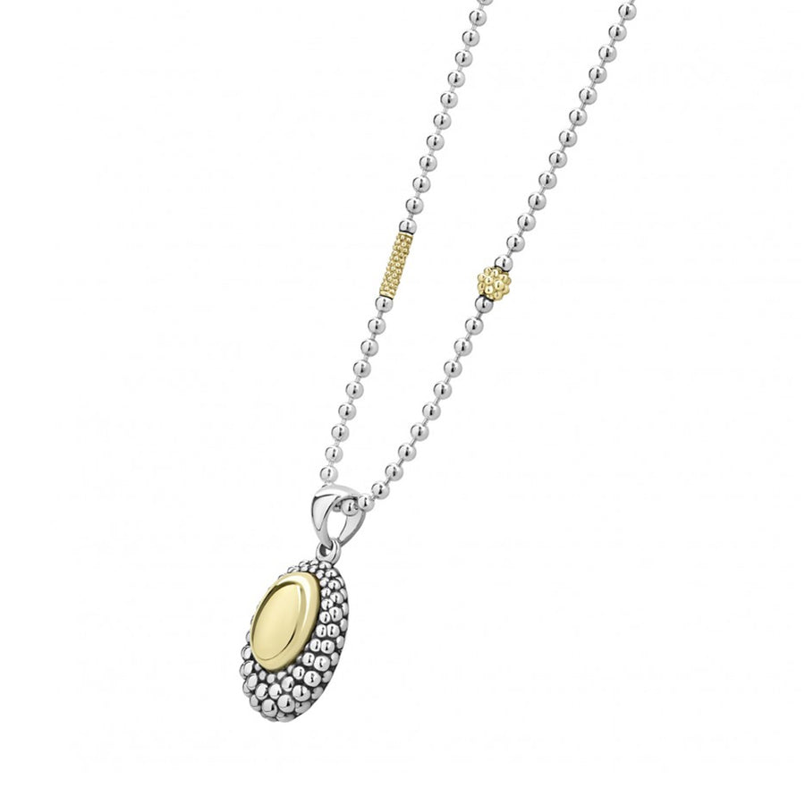 Lagos High Bar Oval Pendant Necklace- 07-81157