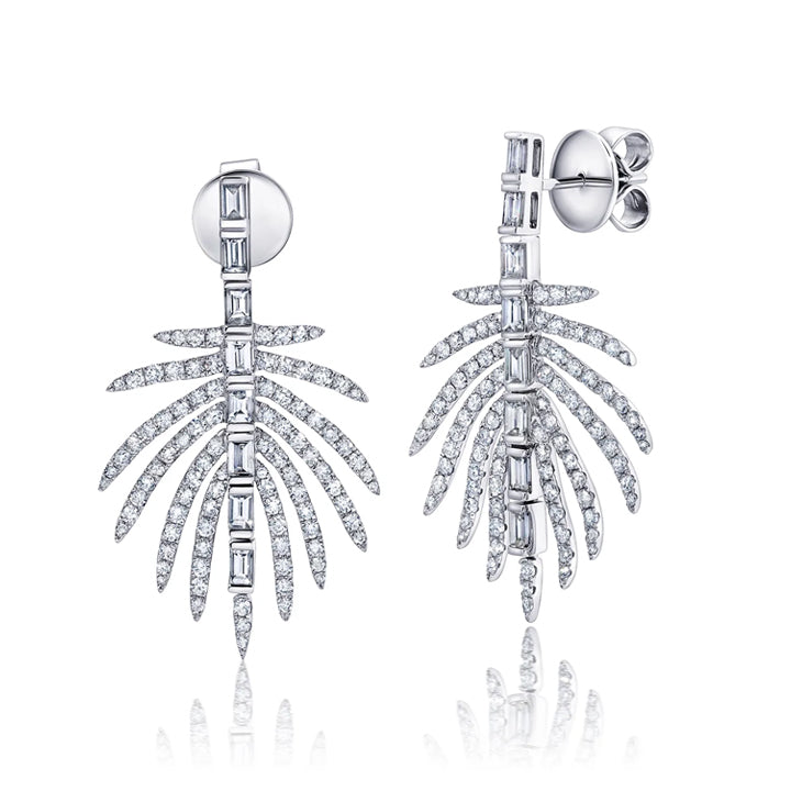 Graziela 18K Gold Palmeira Diamond Earrings - AME-1066700