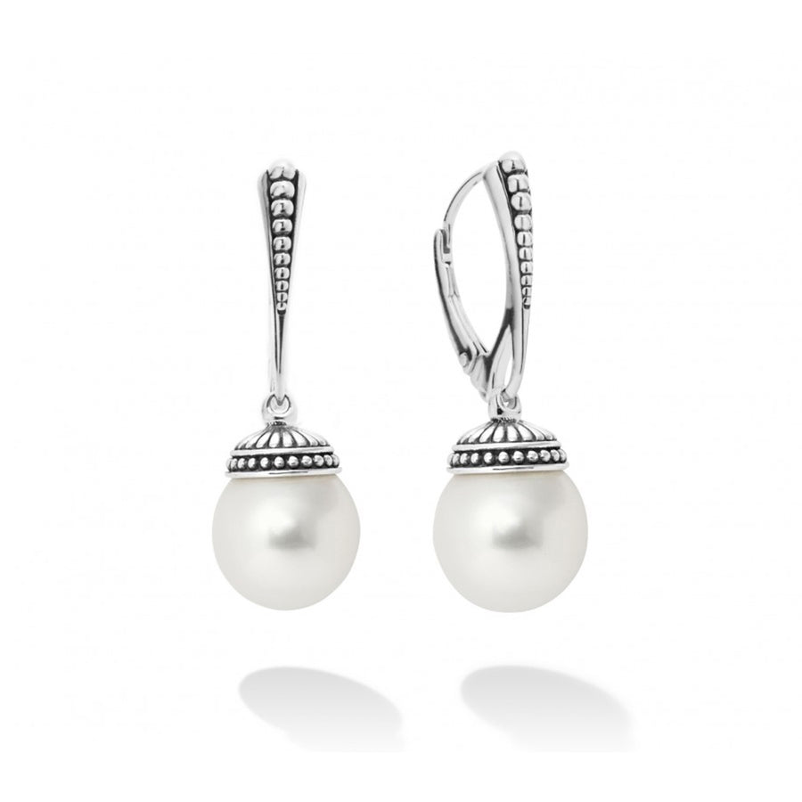 An ideal gift. Lightweight freshwater cultured 10mm pearl drop earrings. Finished with a lever back closure.- Sterling Silver- Lever Back- Dimensions 30mm x 10mm- Earring Drop 17mm- STYLE #: 01-81365-M