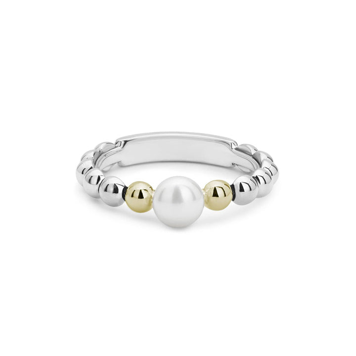 Lagos Luna Pearl Two Tone Ring- 02-80682