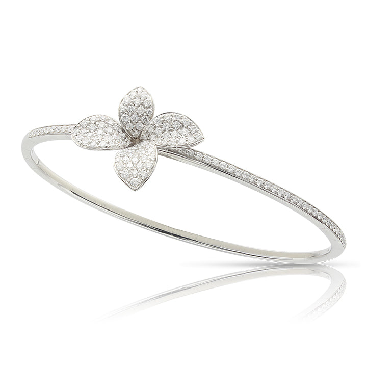 Pasquale Bruni 18K White Gold Petit Garden Medium Diamond Flower Bracelet - 16220B