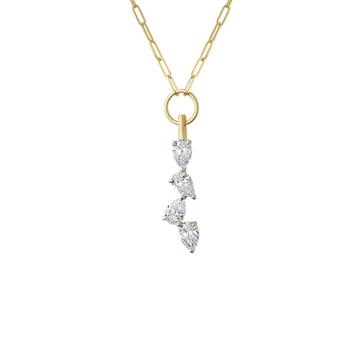 Phillips House 14K Yellow Gold Pear Diamond Drop Necklace - N0009DPTY