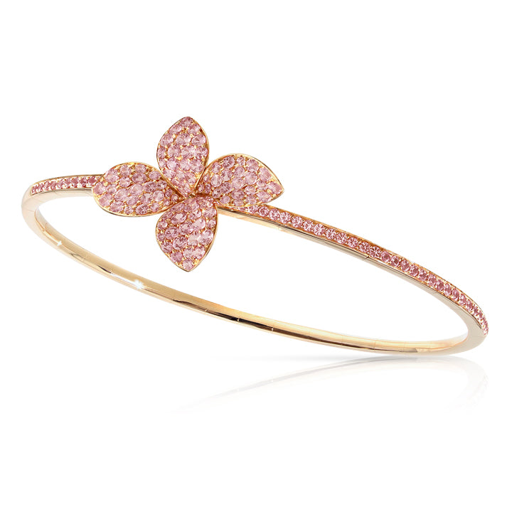 Pasquale Bruni 18K Rose Gold Petit Garden Pink Sapphire Flower Bracelet - 16169R
