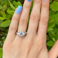 Tacori Platinum RoyalT 3 Stone Round Engagement Ring HT2628RD10