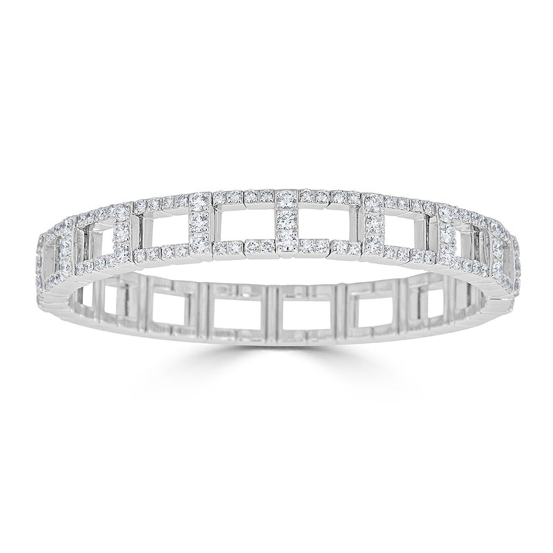 ZYDO ITALY has created a spring technology which allows their diamond bracelets and rings to be pulled, twisted, flexed and otherwise manipulated without breaking or losing their shape! In addition to the all diamond bracelet and rings, ZYDO has styles showcasing colored gemstones such as blue sapphire and pink sapphire. The bracelets and rings are also available in white, yellow or rose gold.  