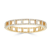 ZYDO ITALY has created a spring technology which allows their diamond bracelets and rings to be pulled, twisted, flexed and otherwise manipulated without breaking or losing their shape! In addition to the all diamond bracelet and rings, ZYDO has styles showcasing colored gemstones such as blue sapphire and pink sapphire. The bracelets and rings are also available in white, yellow or rose gold.  